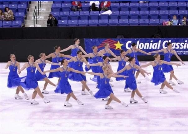 Haydenettes Synchronized Skating — World Championships 2007, blue competition dresses in formation
